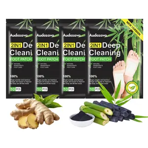 Bamboo Vinegar Ginger Foot Deep cleansing foot patches with natural herbal ginger and bamboo detoxification pads improve sleep quality, promote metabolism, and are easy to use for travel and portability