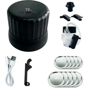 Vacuum Sealers,Dry Canning System for Mason Jars |   Easy to Use Electric Food Saver with Good Storage Solutions |   Works Perfectly for Freezer/Pantry & Includes 10 Lids