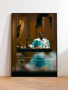 [ SALE UP 45% - UNFRAMED ] Werenoi Album Poster, Square Rap Album Cover Wall Art, Modern French Rap Decor, Hypebeast Music Poster