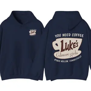 Gilmore Girls Luke's You Need Coffee Stars Hoodie, Stars Hollows Shirt, Tv Show Gifts Crewneck Hoodie, Womenswear Top