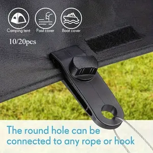 10/20pcs Multi-functional tent clip - windproof fixed clip nylon clip spiral canopy clip camping tent clip drying rack