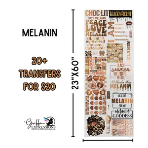Melanin | Dollar Deals DTF Transfer Gang Sheet For Graphic Tees