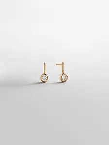 Fallon 14K Gold Bezel Earrings - 5MM Stone