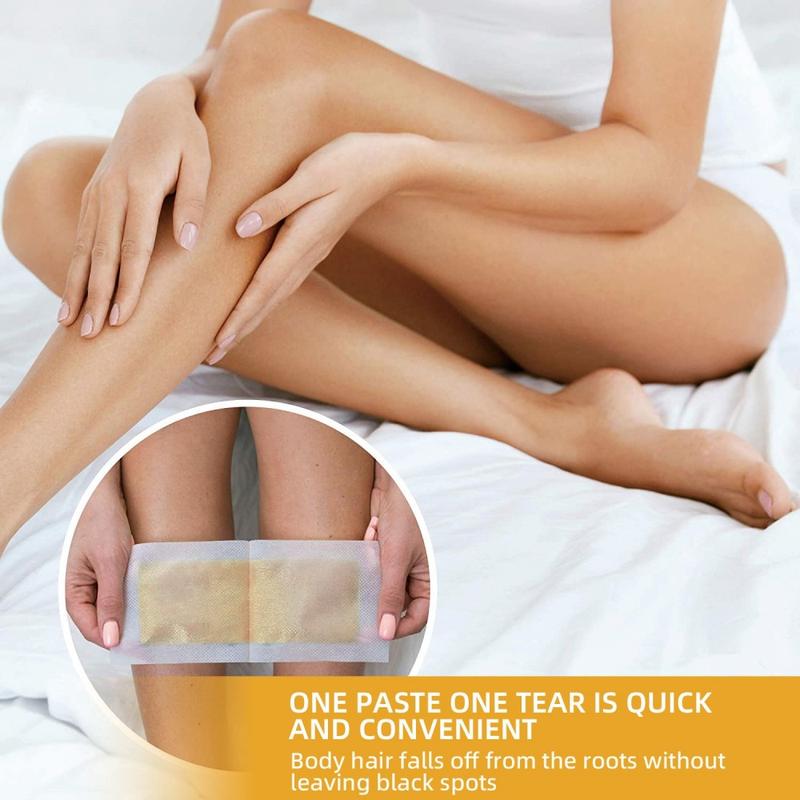 10PCS Wax Strips for Hair Removal, 1-Minute Hair Removal Waxing Kit for Women, Double-Sided Design Wax Strip for Face Arms Legs Chest Back Bikini/Brazilian Full Body Waxing Strips & 2 Oil Wipes - Easy to Use