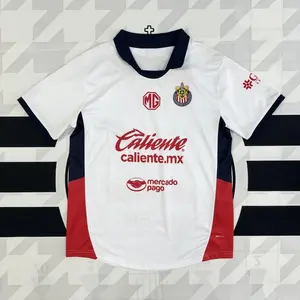 2425  Away Jersey  Red and White Stripe Short Sleeve Soccer Jersey