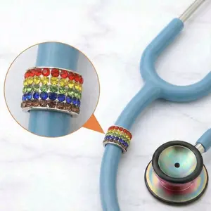 Rainbow Sparkle Stethoscope Charm