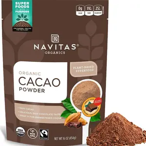 Navitas Organics Cacao Powder, Bags, 30 Servings, 1 Pound (Pack of 1), 16 Ounce