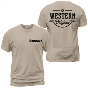 Hooey Western Original Brands T-Shirt, Hooey Logo Front Chest Print, Western Original Back Graphic Tee, Cowboy Ranch Style Outfit, Rodeo Casual Shirt, Soft Cotton Tee Gift For Men and Women
