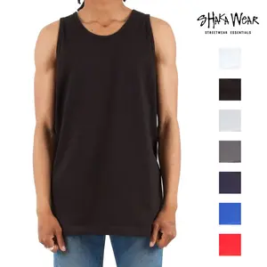 SHAKAWEAR Men's Active Tank Top Shaka Wear Casual Sleeveless Gym Shirts Plain Muscle Shirt Gym Wear Colorful Hip Hop Harem (S to 5XL)