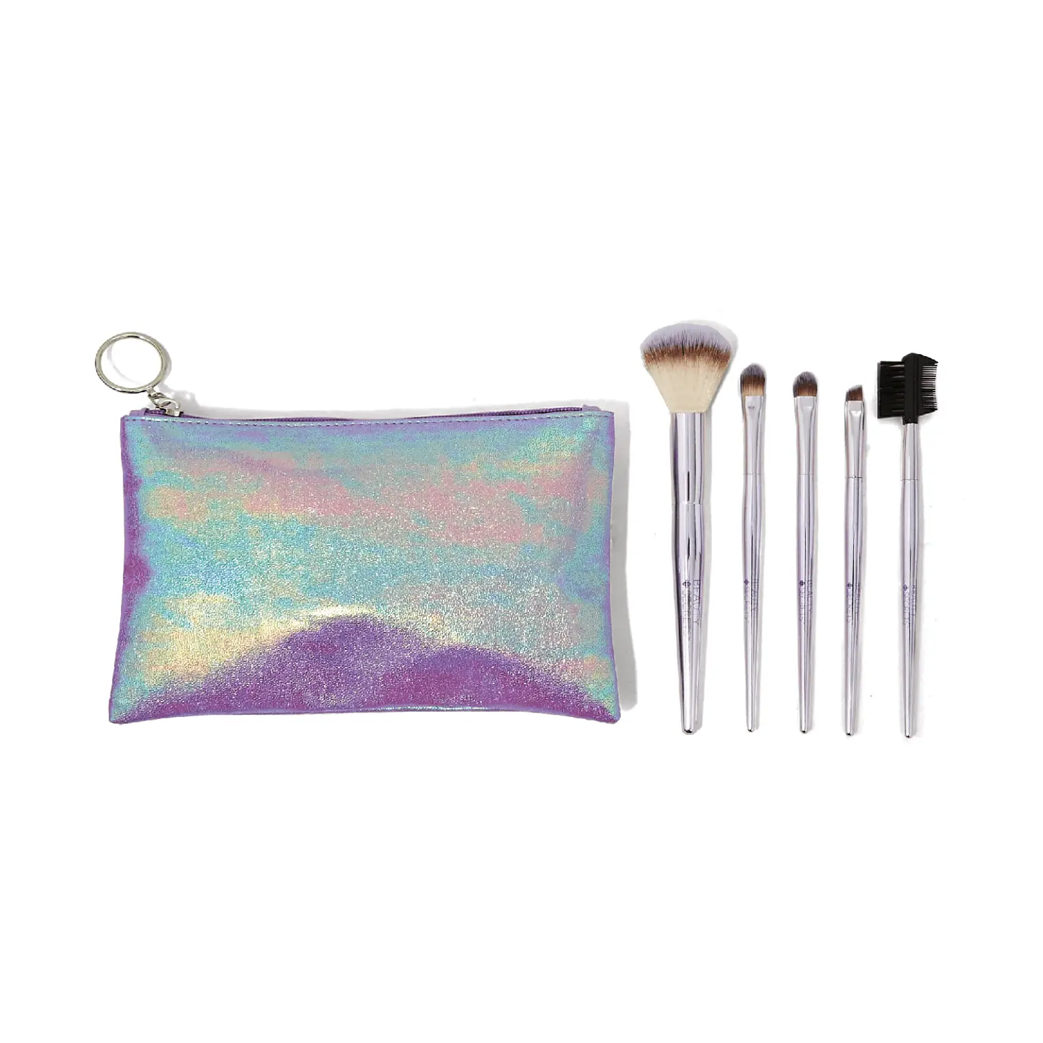 Beauty Secrets 5 Piece Travel Cosmetic Brush Set, Multifunctional Makeup Brushes, Makeup, Travel Size