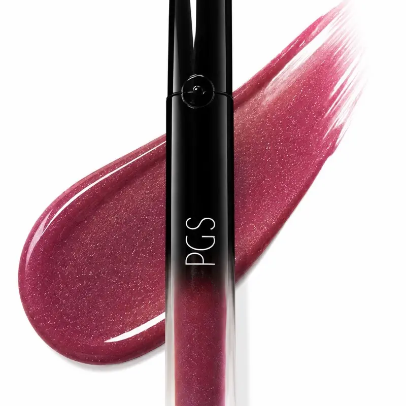 PGS Darling Lipgloss - Glossy Lipstick with Black Finish and Logo - Makeup