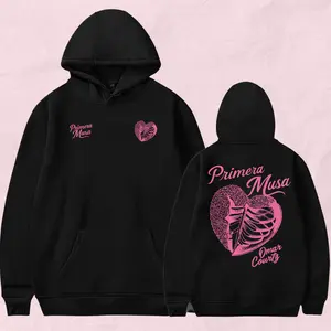 Primera Musa T-Shirt, Sweatshirt, and Hoodie, Omar Courtz Pink Heart Graphic Top, Latin Music Streetwear, Trendy Reggaeton Outfit
