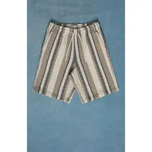Pacsun Men's Cream Striped Linen Shorts