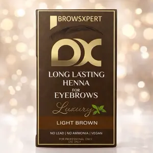 Browsxpert Long Lasting Henna For Eyebrows Luxury Light Brown Natural Look Enhancer