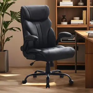 Garvee Office Chair,Big and Tall Office Chairs 500LBS Wide Ergonomic Gaming Chair Executive Leather Computer Chairs with Adjustable Height & 360° Swivel Rolling Wheels for Work,Black