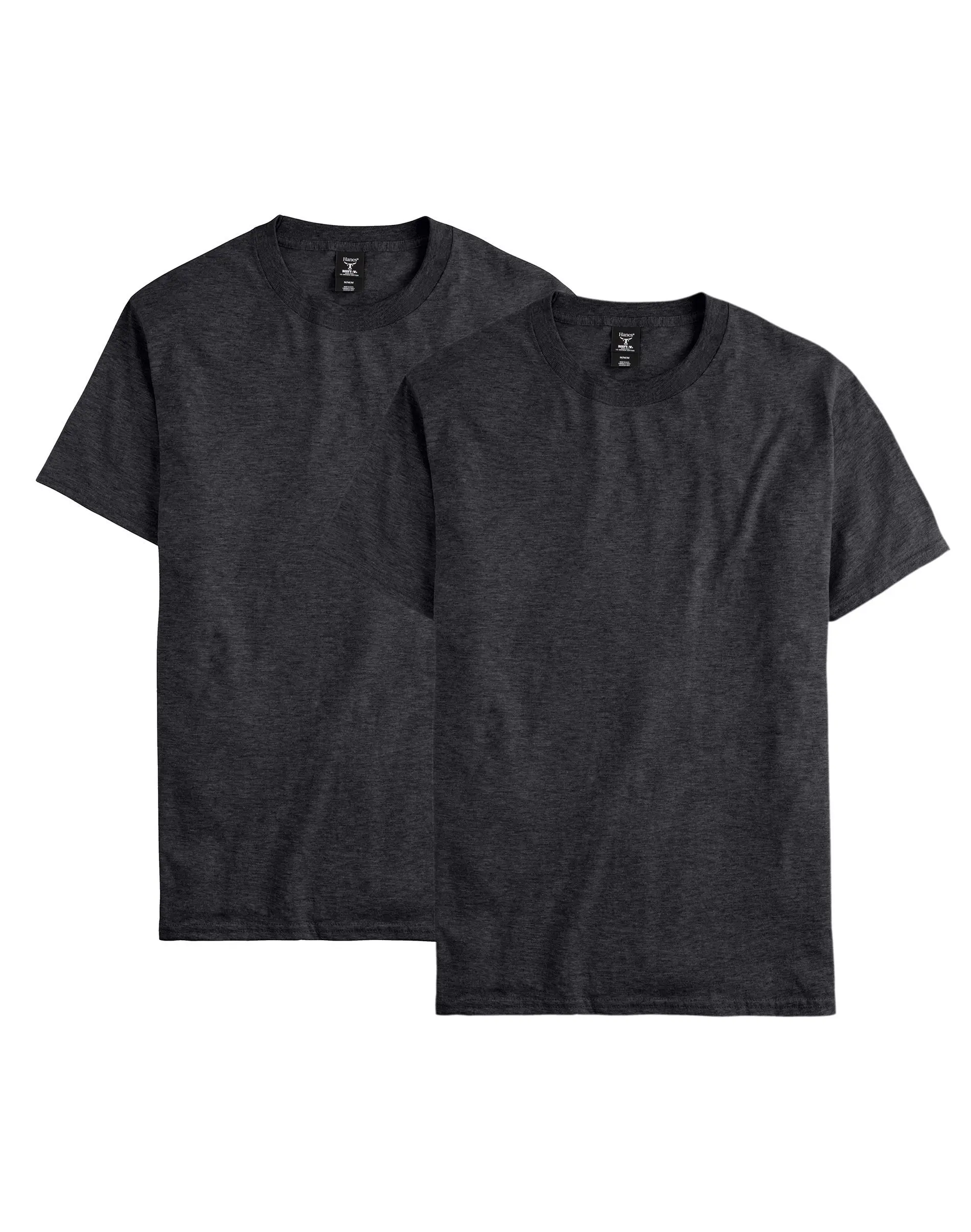 Hanes Beefy-t Men's T-shirt Value 2-pack (big & Tall Available) Underwear Multi Pack Comfortable Fit Soft Stretch Fabric Breathable Amz2