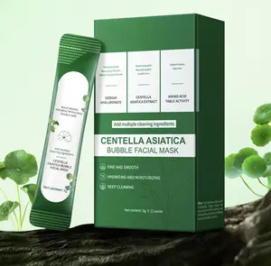 2Boxes Centella Asiatica Bubble Facial Mask,Remove Black, Control Oil, Deeply Clean Facial Dirt Cleansing Skincare Nourishing Mask Radiant
