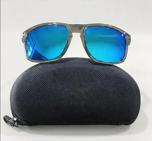 Holbrook Polarized sunglasses For Men and Women – trendy Blue lenses, Matter Black Frame, suitable for all activities.