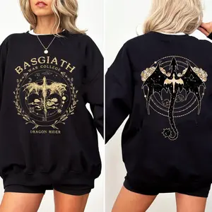 Fourth Wing Double-Sided Shirt - Sweatshirt - Hoodie, Basgiath War College Shirt - Sweatshirt - Hoodie, Fourth Wing Merch, Onyx Storm Merch