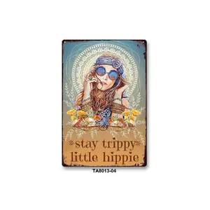 2D Flat Funny Pattern Tin Metal Decor, 8x12 Inch trendy retro wall art with creative slogans Premium high quality print, multi-scene decor for bar, clothing shop and thoughtful gift idea