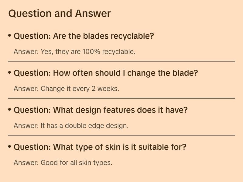 [Hanni Official] Swedish Stainless Steel Blades -  100% Recyclable, Eco-Friendly Double Edge Design for Efficient Shaving Razors Rechargeable