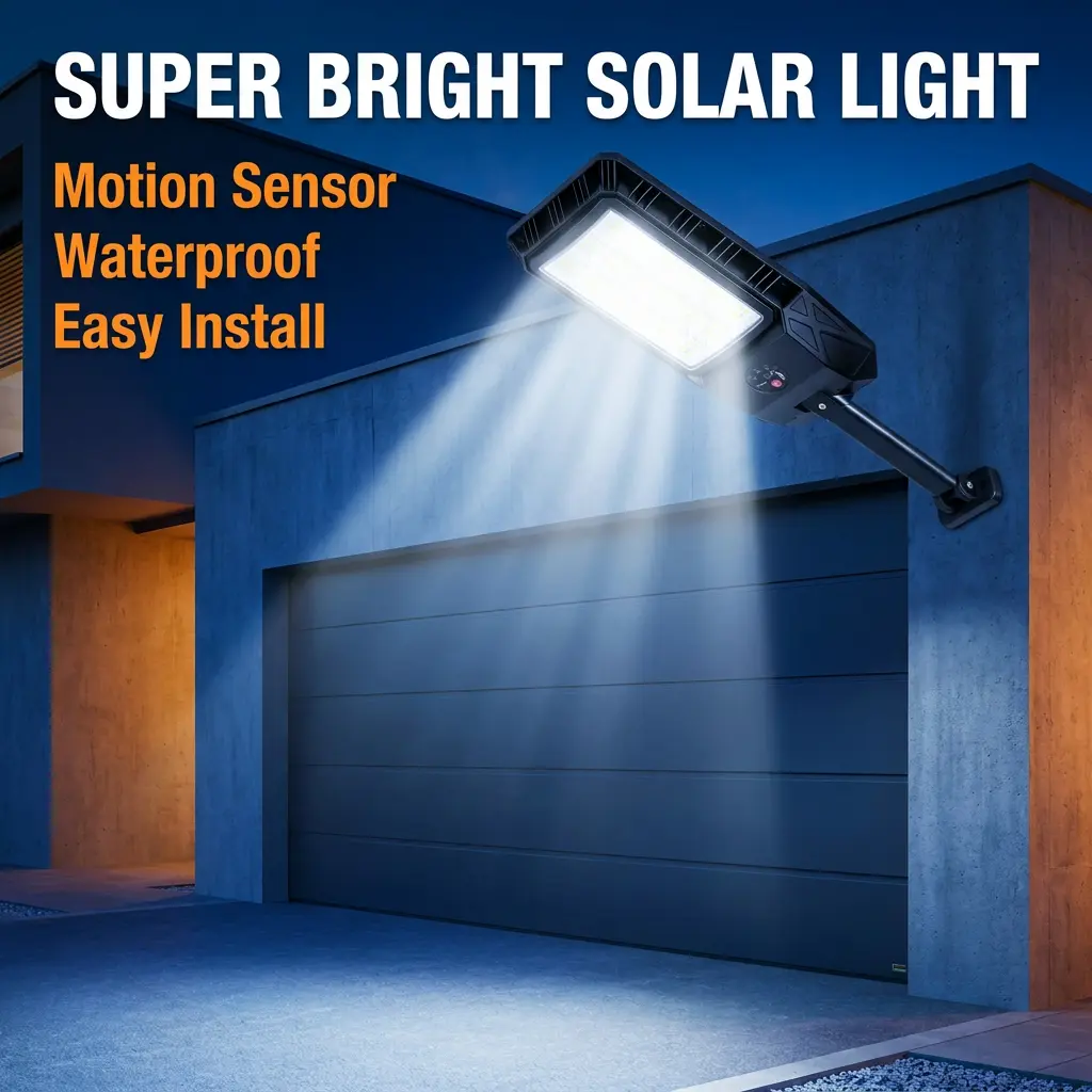 Outdoor ultra-bright Solar Street Light with Remote Control, IP65 Waterproof LED Motion Sensor Security Light for Yard, Garden and Driveway street garage security wall lamp pathway decoration  parking lot  flood   light