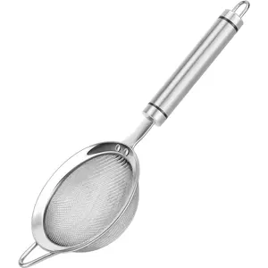 304 Stainless Steel Fine Mesh Strainers for Kitchen, Colander-Skimmer with Handle, Sieve Sifters for , , Rice, Oil, Noodles, Fruits, Vegetable