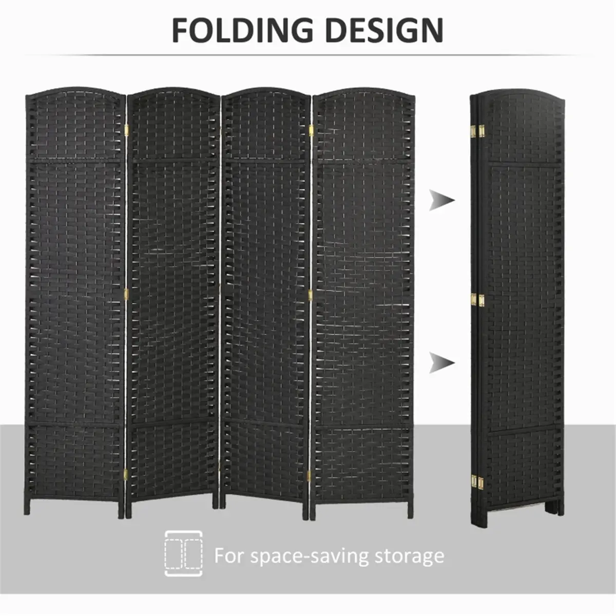 Foldable Privacy Screen Room Divider - High-Quality Premium Material, for Home Office Bedroom