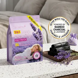 24PCS 3-in-1 Lavender Deep Cleansing Foot Patches, Natural Detox Pads with Calming Aroma for Stress Relief & Foot Care