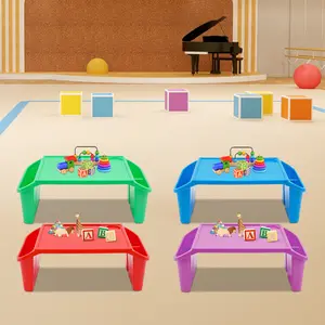 4 Piece Lap Desk Tray Set 21.65x11.8x8.46in Portable Kids Study Table for Bed Sofa Reading Writing