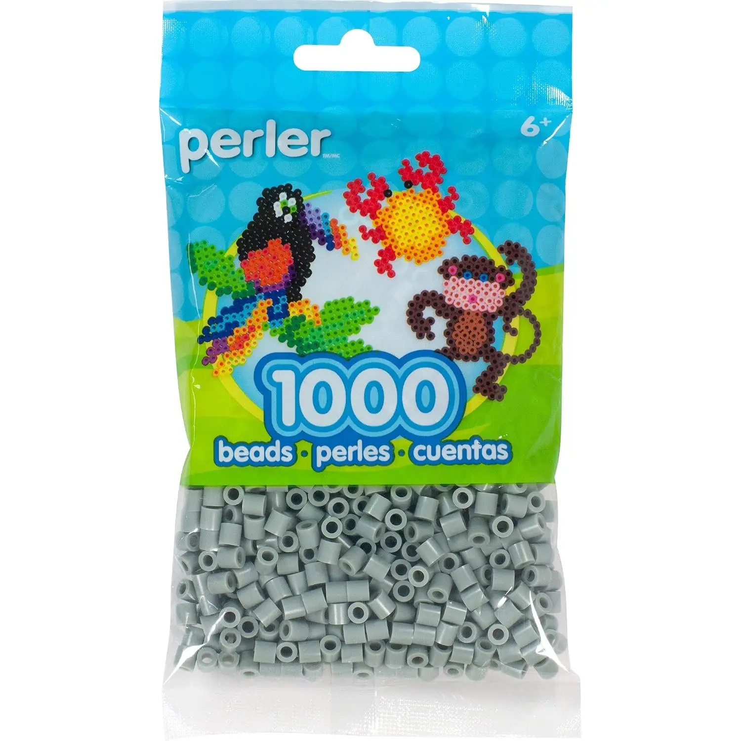 Perler Beads Gray 1000 Piece Fuse Beads Pewter
