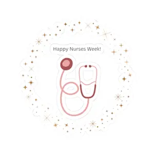 Nurse Appreciation Stickers for Nurses Week, Cute Stethoscope Decals, Gift for Healthcare Workers, Planner Stickers, Nursing Gifts
