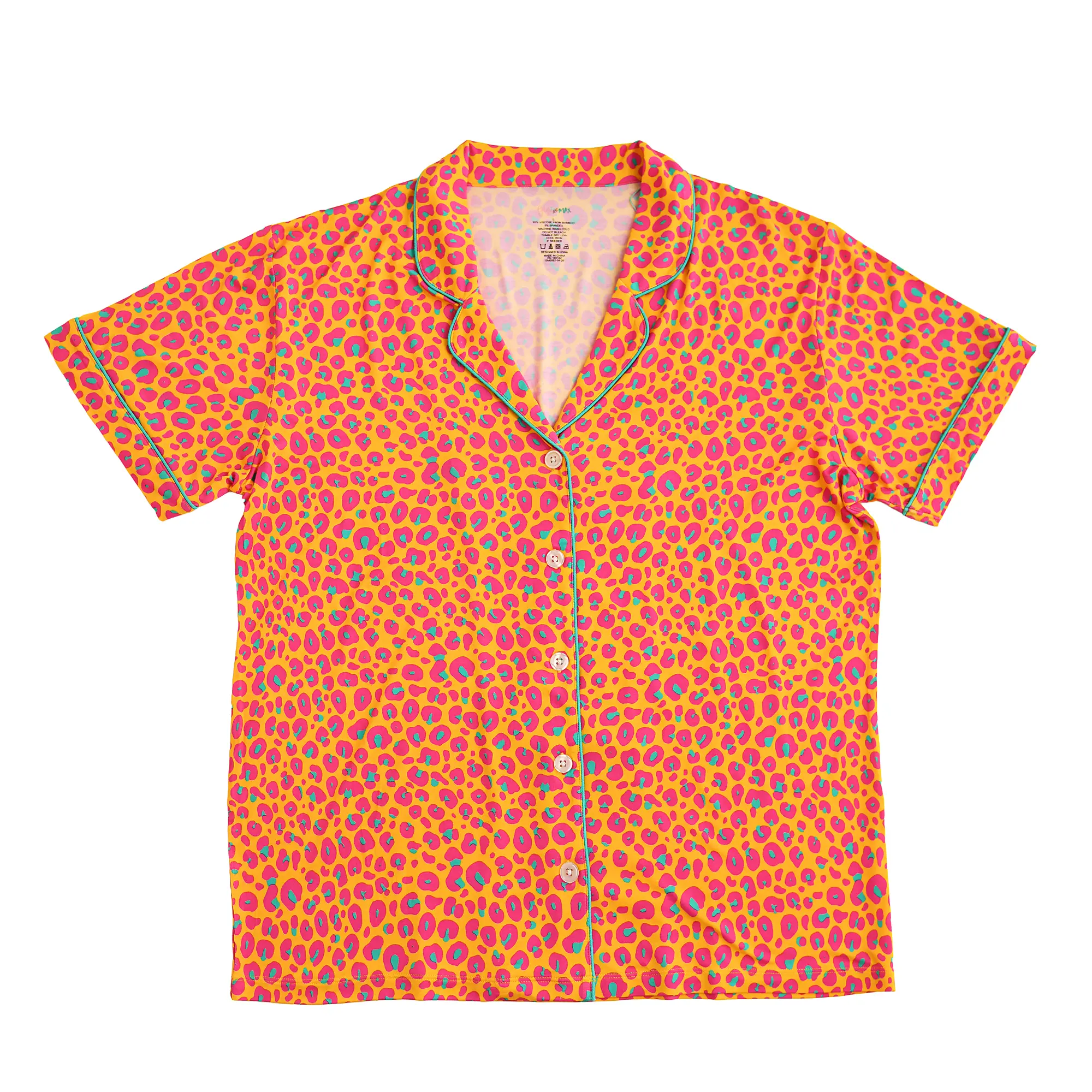 Kelly Leopard WOMENS LOUNGE TOP Soft Bamboo Adult Loungewear Top
