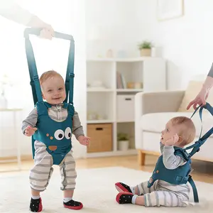 Baby Walking Assistant Harness Belt, Cute Handheld Toddler Learning Aid, Waist Support Training Tool for 7-24 Months Old Babies