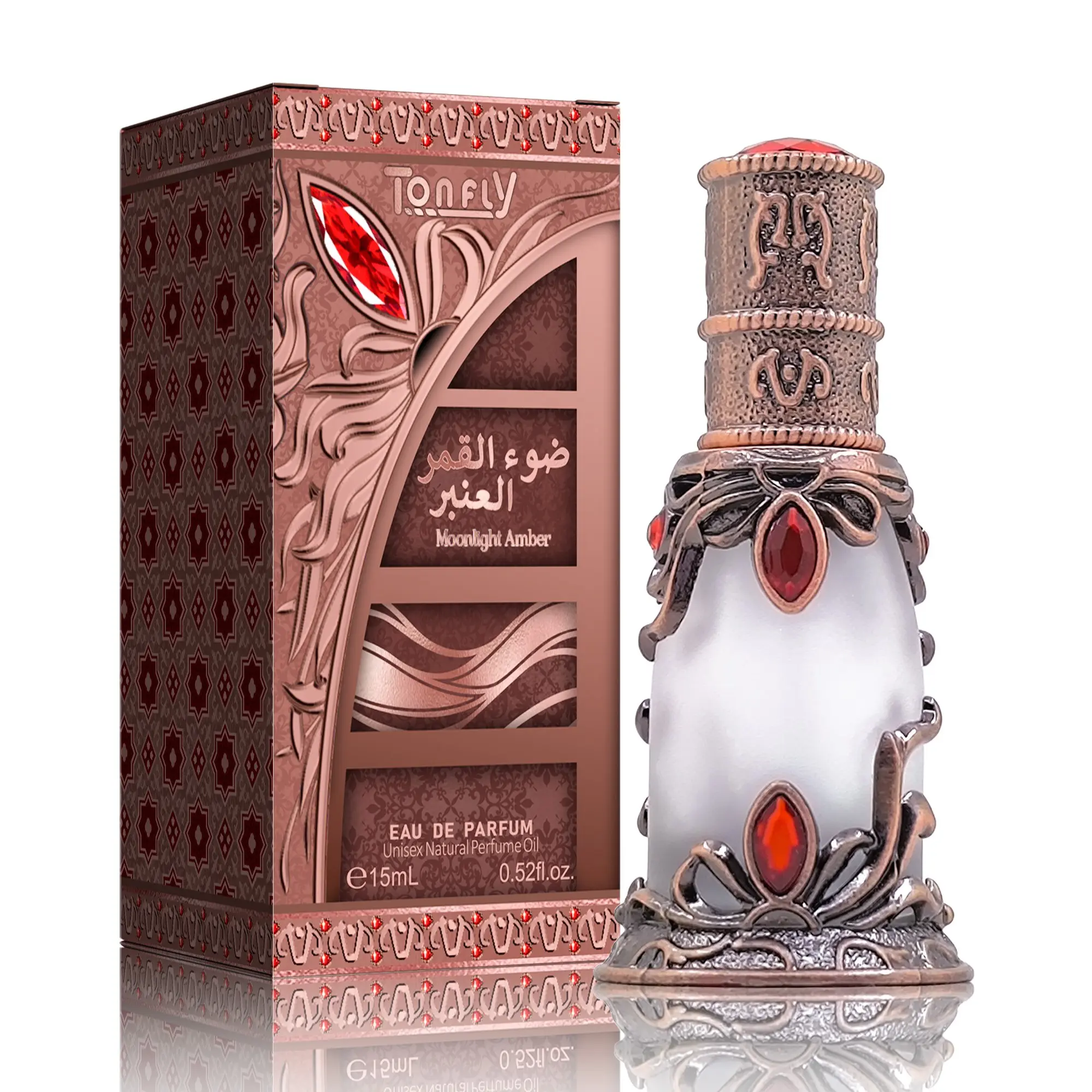 Tonfly Moonlight Amber Ethanol Free Perfume, Fresh Floral Fruit Scent, Floral Fruity Scent, 15ML, Liquid Form, Single Item, No Alcohol or Aerosol, Scpn/cpnp Notified