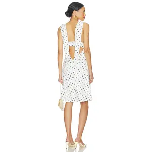 Geel x REVOLVE Sabrina Dress in White Polka Dot