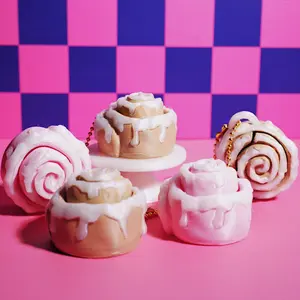 Cinnamon Roll Clicker Keychain