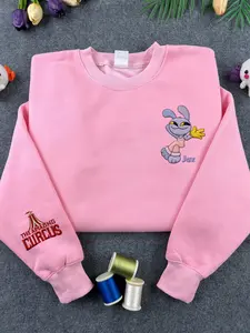 Jax Inspired Embroidered Sweatshirt – Cute Digital Circus Cartoon Gamer Gift