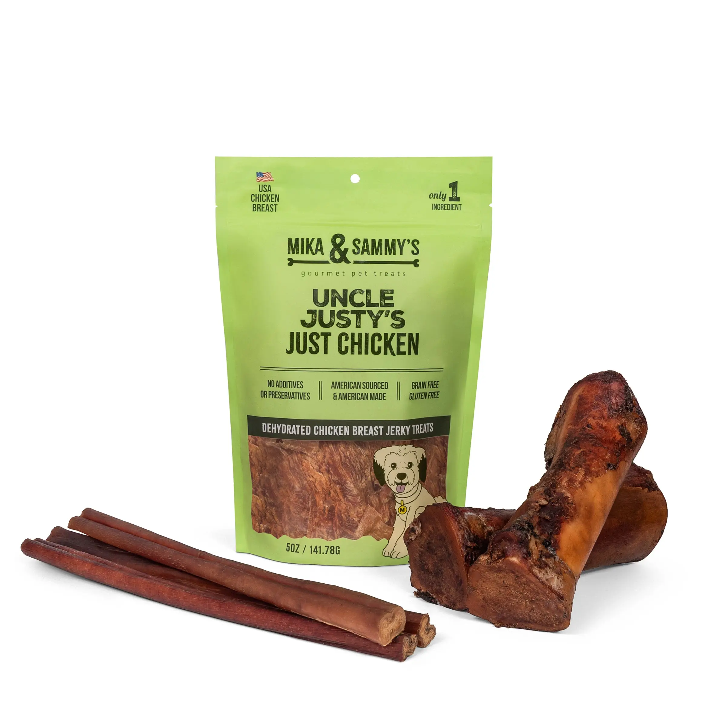 Large Dog Treat & Chew Bundle | 41+ Lbs | Jerky, Bully Sticks, & Marrow Bones
