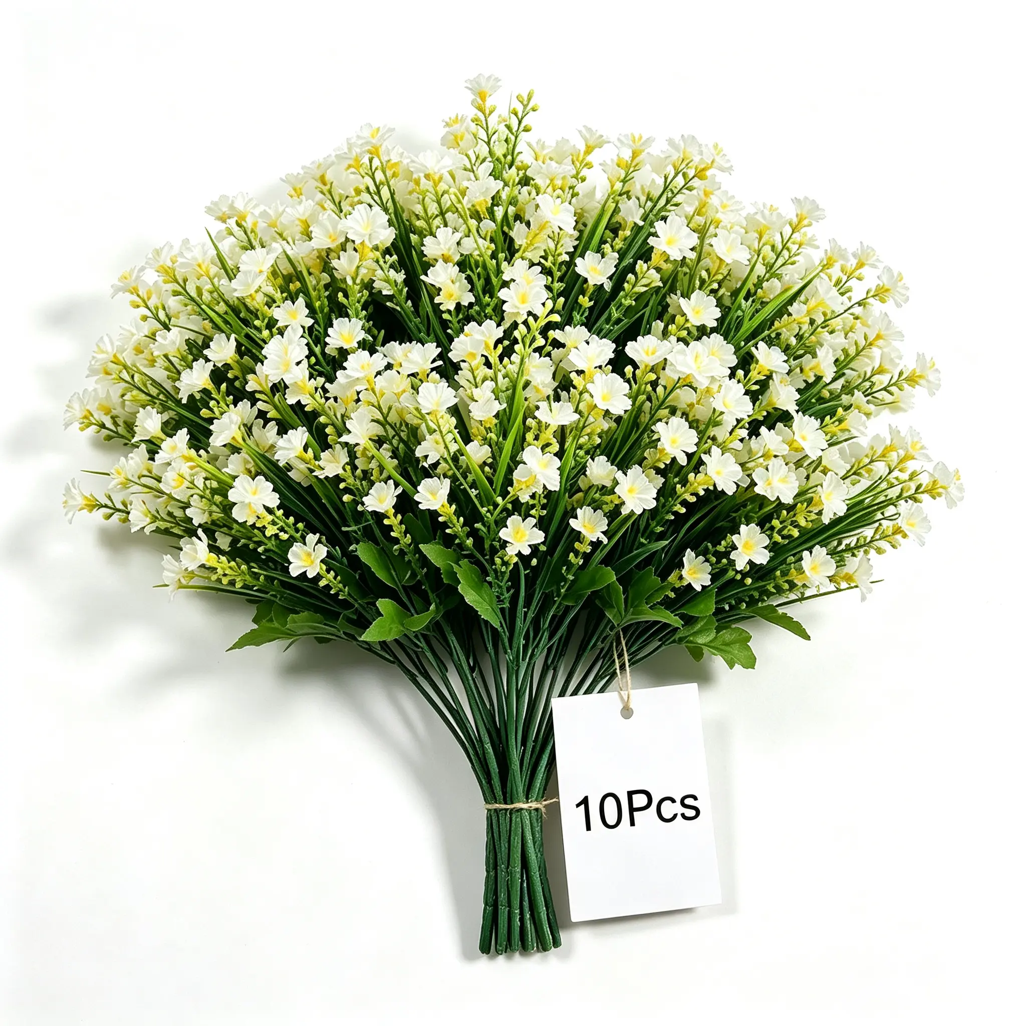 10Pcs Real Touch Artificial Daisy Faux Wildflowers - UV-Resistant Green Stem Decorative Flowers for Back to School, Juneteenth, Carnival Displays, Folk & Art Deco Home Porch DIY Crafts Table Vase Arrangements
