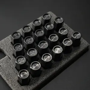 M14×1.5 mm Titanium Closed GR5 21mm Black Wheel Lug Nuts Set (Pack of 24pcs)