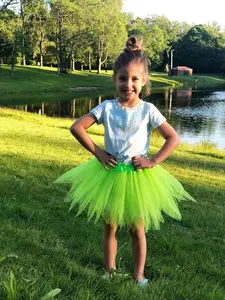 Neon Green Fairy Costume Pixie Tutu Skirt for Kids, Adults, Plus