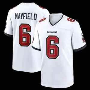 Unisex Football inspired by Tampa Mayfield 6 Away Game Jersey - White