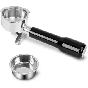 51mm Stainless Steel Portafilter with Double Spouts, 3 Ears Portafilter Compatible for CASABREWS CM5418, 3700Essential, 3700Pro and Mr. Coffee Espresso and Cappuccino Machine