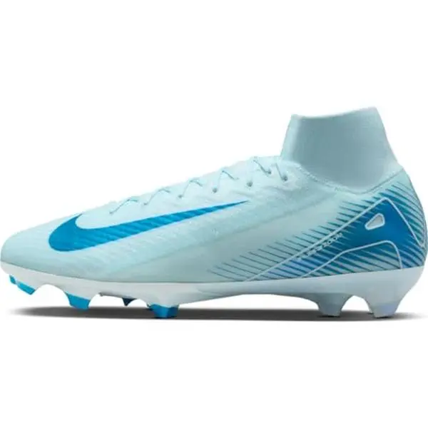 Nike Men's Mercurial Superfly 10 Elite High-Top Firm-Top Football Boots, Glacier Blue Orbit, 13