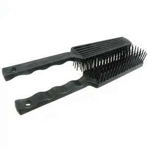 2pcs Horse Pet Detangler Plastic Comb for Long Tail Mane Forky Comb (Black)