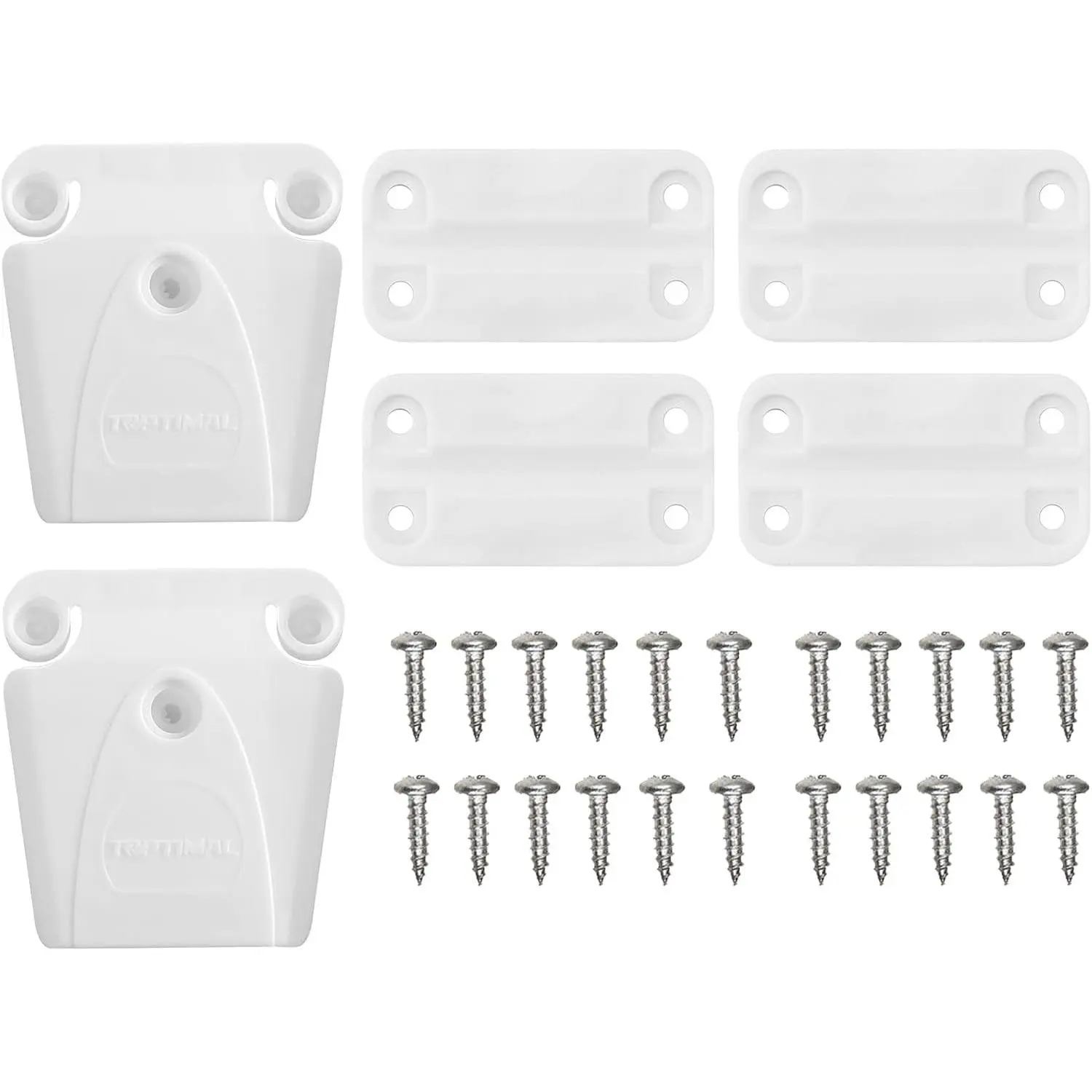 Cooler Hinge and Latch and Screws Kit for Igloo Cooler, Standard Replacement Parts for Igloo Cooler, Plastic Hinges and Latch Posts with Screws for Igloo Cooler, 4 Hinges & 2 Latches