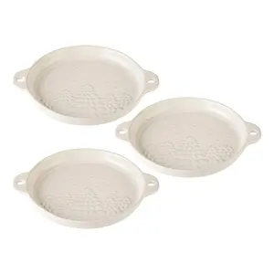Temp-tations Seasonal Set of (3) 10" Deep Dish Platters