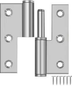 Lift Off Hinge 3" Stainless Steel Door Hinges, 6 Pack Detachable H Hinges, Right Handed, Rust-Resistant Indoor and Outdoor Removable Hinges, Loading Capacity 40 Lbs