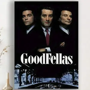 Poster Movie Poster Canvas Wall Art - Canvas Print, Iconic Film Scene With Three Characters & Bold Typography, Cinematic Bedroom Decor For Movie Lovers,  Movie Theater Decor,  Perfect For Room Decor Valentine's Day For Living Room, Bedroom,